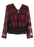 Doucel Gilet Rouge Cardigan Fe