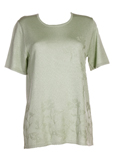 Griffon Pull Vert Col Rond Fem