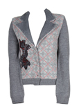 Finette Gilet Gris Cardigan Fe