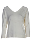 Manoukian Pull Blanc Casse Col