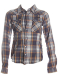 Japan Rags Chemise Bleu Manche