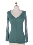 2026 Gilet Vert Cardigan Femme