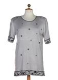 Alain Murati Pull Gris Col Ron