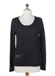 By Zoe Pull Noir Col Rond Femm