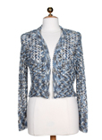 Finette Gilet Bleu Bolero Femm