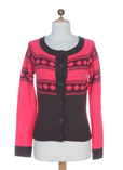 Ichi Gilet Fuschia Cardigan Fe