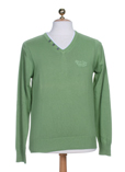 Ritchie Pull Vert Col V Homme