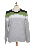 Ritchie Pull Gris Col V Homme
