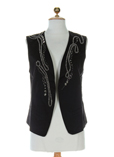 Miss June Gilet Noir Gilet Fem