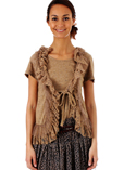 Molly Bracken Gilet Camel Card