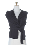 Sarah Pacini Gilet Noir Cache-