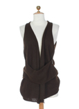 Sarah Pacini Gilet Marron Gile