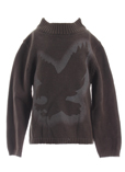 3 Pommes Pull Marron Col Chemi