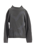 3 Pommes Pull Gris Col Chemine