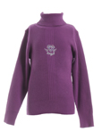 3 Pommes Pull Violet Col Roule
