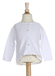 Alphabet Gilet Blanc Cardigan 