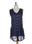 Sun Light Gilet Bleu Cardigan 
