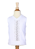 3 Pommes Pull Blanc Col V Garc