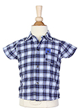 3 Pommes Chemise Bleu Manche C