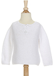 Marcel Et Leon Pull Blanc Col 