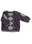 Marcel Et Leon Pull Taupe Col 