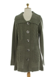Felino Gilet Kaki Cardigan Fem