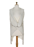 Sarah Pacini Gilet Beige Cache