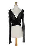 Sarah Pacini Gilet Noir Cache-