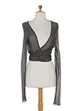 Sarah Pacini Gilet Kaki Cache-