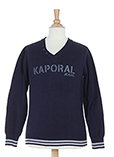 Kaporal Pull Bleu Marine Col V