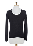 Eleven Paris Pull Noir Col Ron