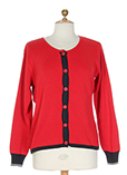 Felino Gilet Rouge Cardigan Fe