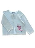 Alphabet Gilet Bleu Ciel Cardi