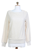 Sessun Pull Beige Sweat Femme