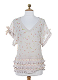 Manoush Pull Vieux Rose Col V 