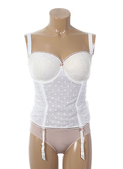EMPREINTE Lingerie BLANC Guêpière & porte-jarretelle FEMME (photo) EMPREINTE Lingerie BLANC Guêpière & porte-jarretelle FEMME (photo)